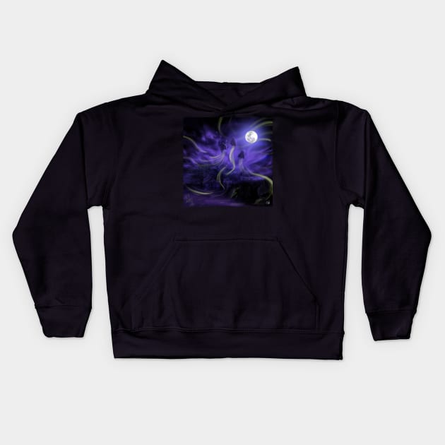 Hocus Pocus Halloween Kids Hoodie by hollydoesart